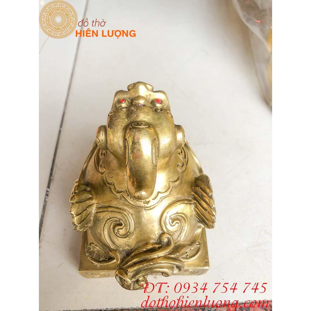 Tỳ Hưu Ngồi Bệ Bằng Đồng Để Két Cỡ To