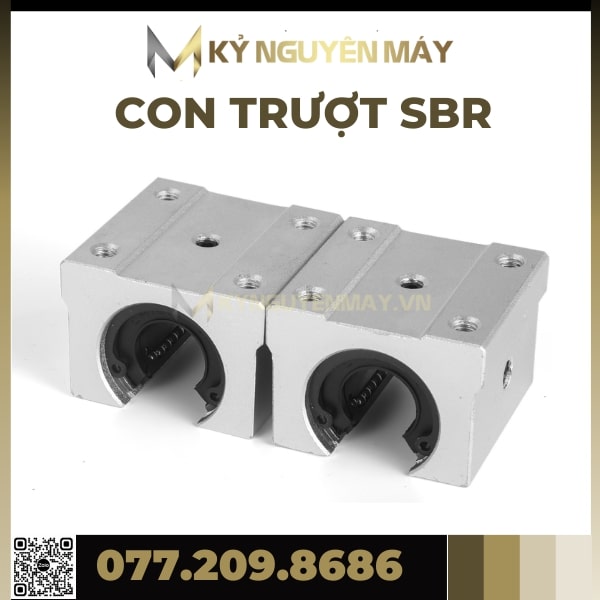 Con Trượt SBR10UU, SBR12UU, SBR16UU, SBR20UU, Con Trượt Tròn SBR UU, Bạc Trượt SBRUU - Kỷ Nguyên Máy