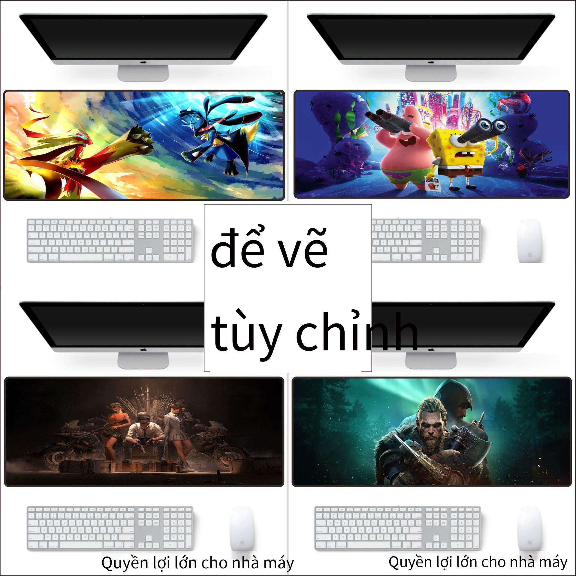 Giá thấp nhất quảng cáo miếng lót chuột LOL Quán cà phê Internet trò chơi lớn dày phim hoạt hình khóa bên ăn gà phím tắt bàn phím mat