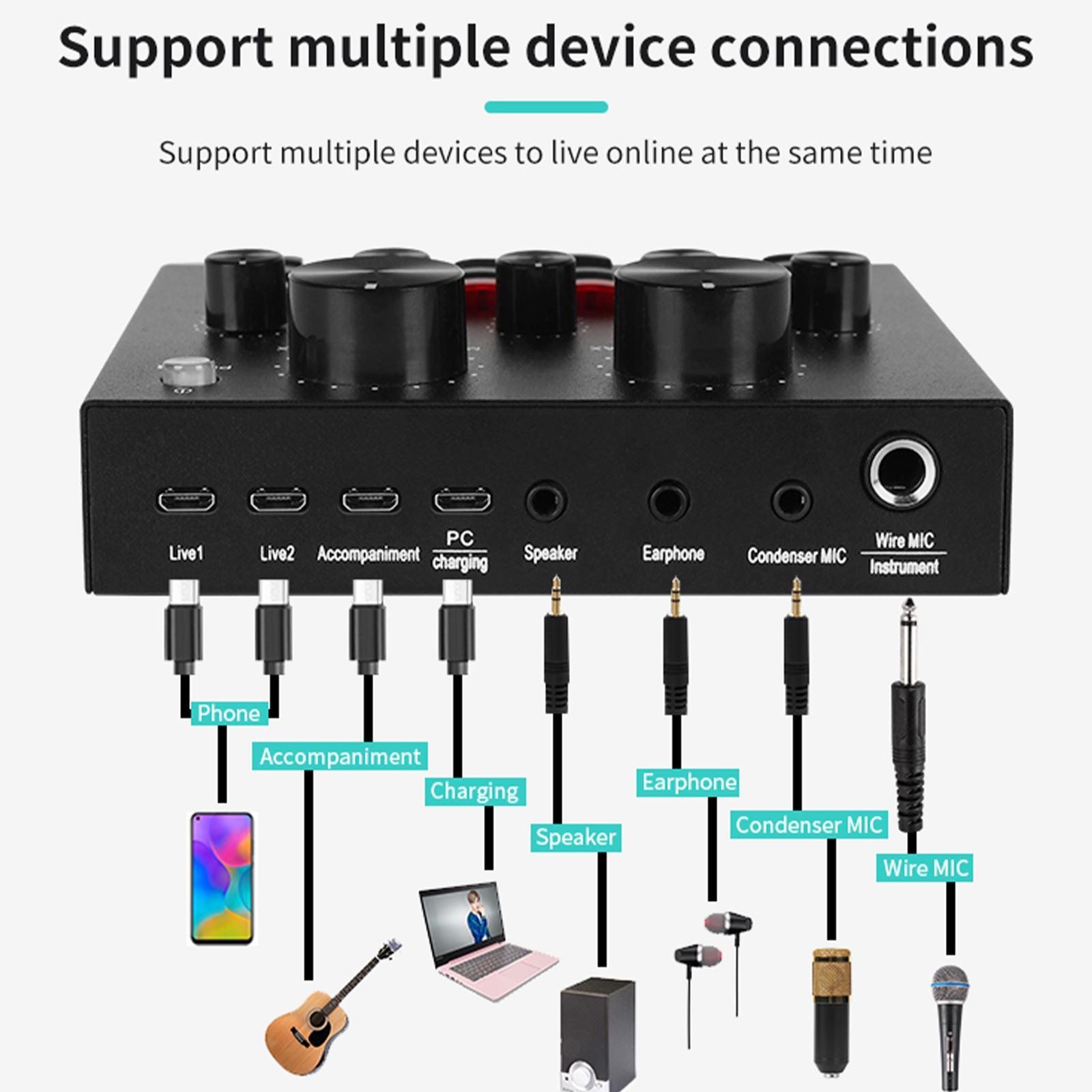 Voice Conversion Sound Card for Karaoke Living Broadcast Chat On Style A