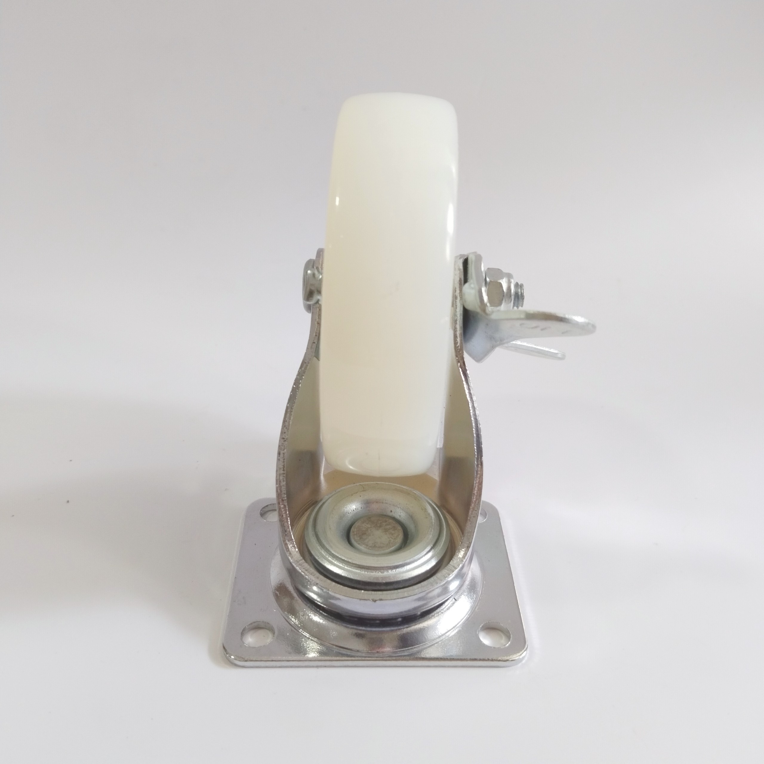 Bánh xe đẩy nylon tải nhẹ càng xoay khóa - 50-65-75mm - Happy Move Thái Lan