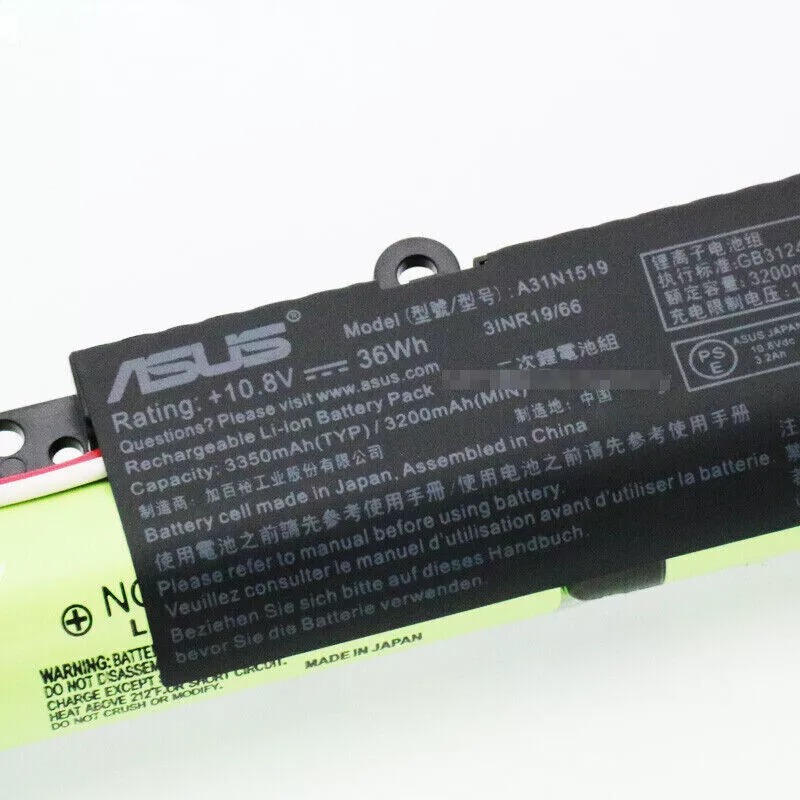 Pin dành cho Laptop Asus Li-on Pack: A31N1519 - Pin Thay Thế hàng nhập khẩu.