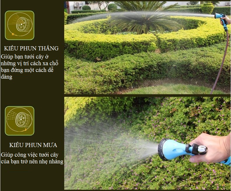 Vòi tưới cây, vòi rửa xe 10 mét PR1015S