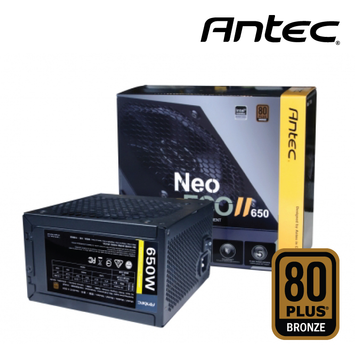 Nguồn máy tính Antec NEO ECO 650C - 80 Plus Bronze (Công suất thực 650W) - Hàng chính hãng