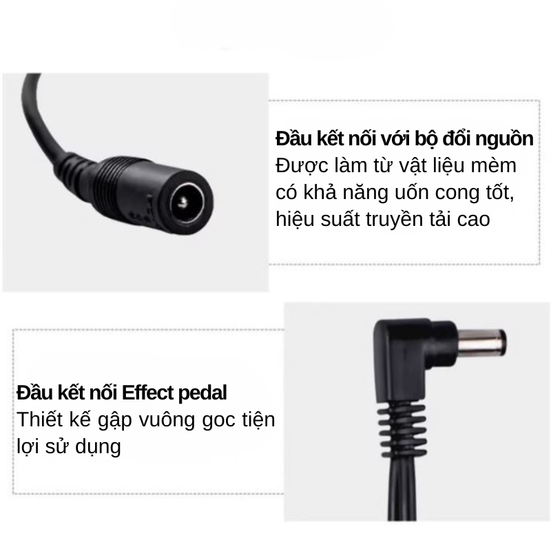 Joyo CM-24 CM-25 CM-26 - Cáp Kết Nối-Chuyển Đổi Nguồn DC 9V Dành Cho Phơ/Pedal Hiệu Ứng Guitar Điện- Hàng Chính Hãng