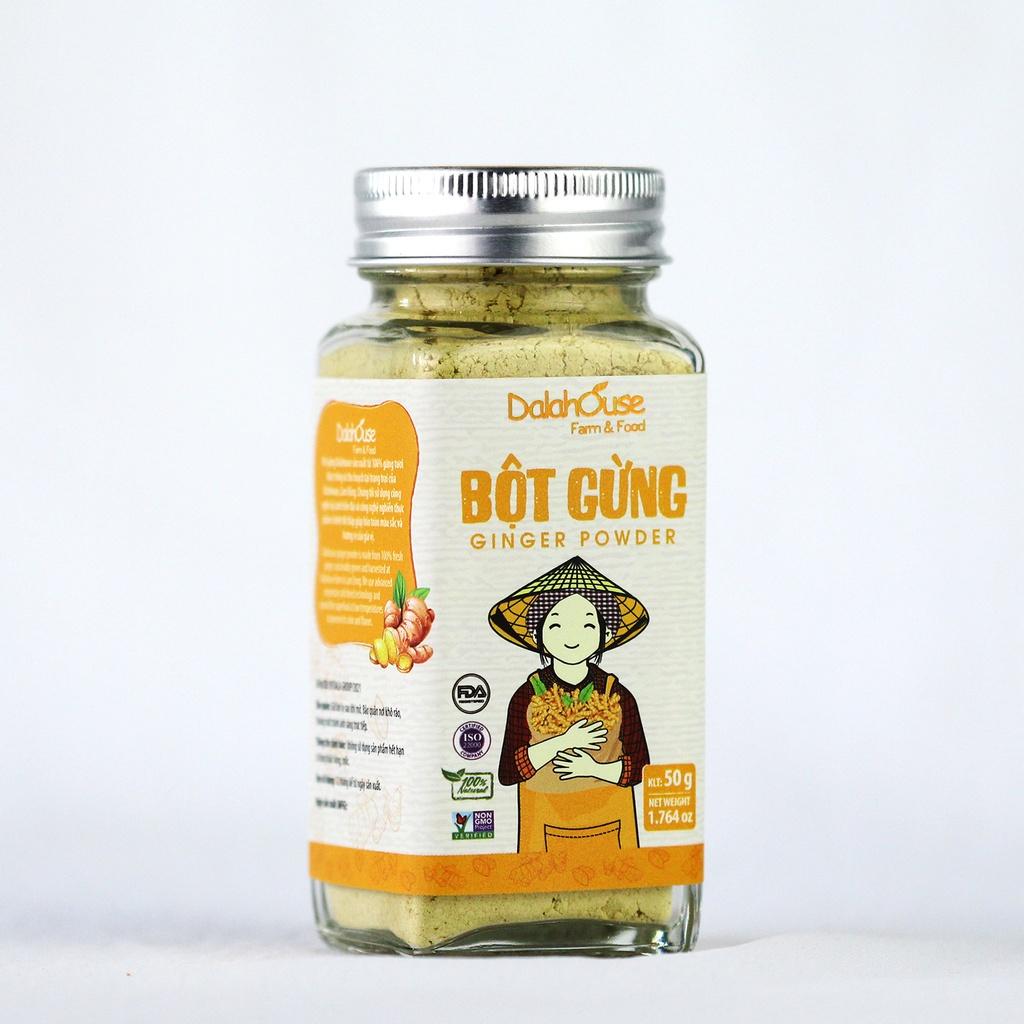 Bột Gừng Sấy Lạnh Dalahouse 50 Gram, Bột Gia Vị Hữu Cơ Nguyên Chất Công Nghệ Tiêu Chuẩn Châu Âu - Hỗ Trợ Tiêu Hóa, Lưu Thông Máu, Kích Thích Toát Mồ Hôi, Hỗ Trợ Kháng Khuẩn, Kháng Viêm, Làm Ấm Cơ Thể, Phòng Ngừa Cảm Cúm, Hạn Chế Đau Nửa Đầu