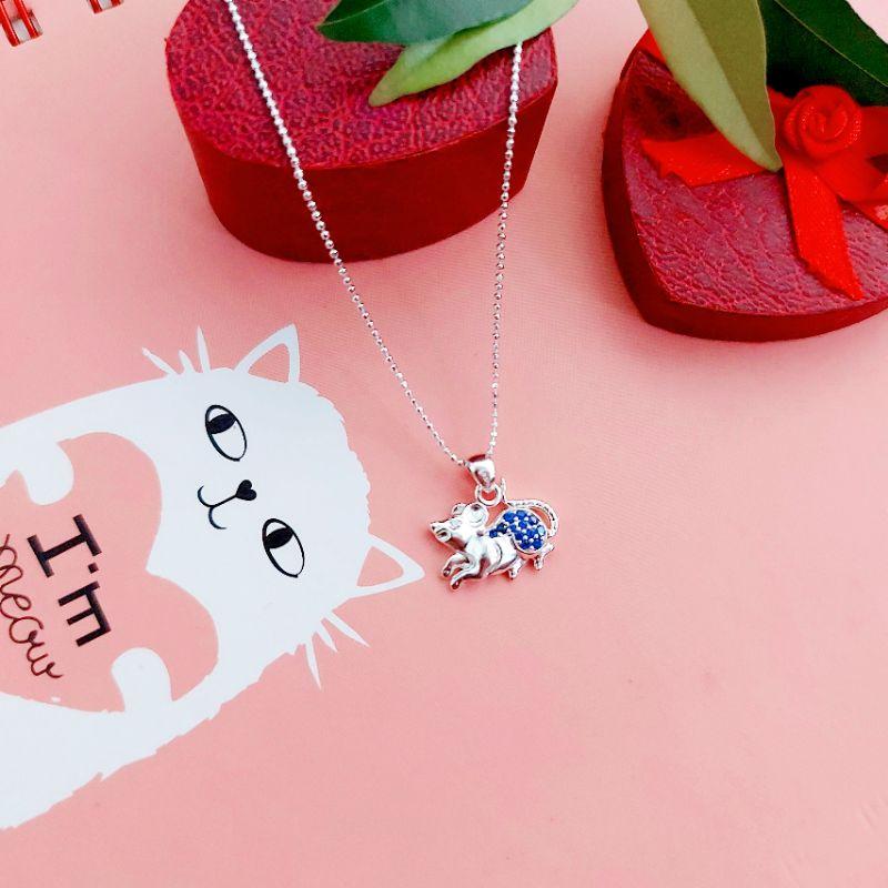 Mặt Dây Chuyền Bạc Đính Đá cao cấp Ảnh thật