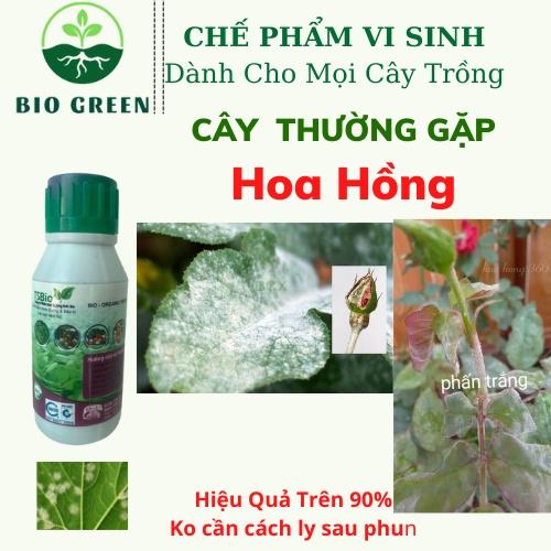 Phân bón hữu cơ vi sinh, chế phẩm sinh học bio,thuốc trừ sâu sinh học,Phấn trắng, đốm đen, rỉ sét, thán thư- 100ml