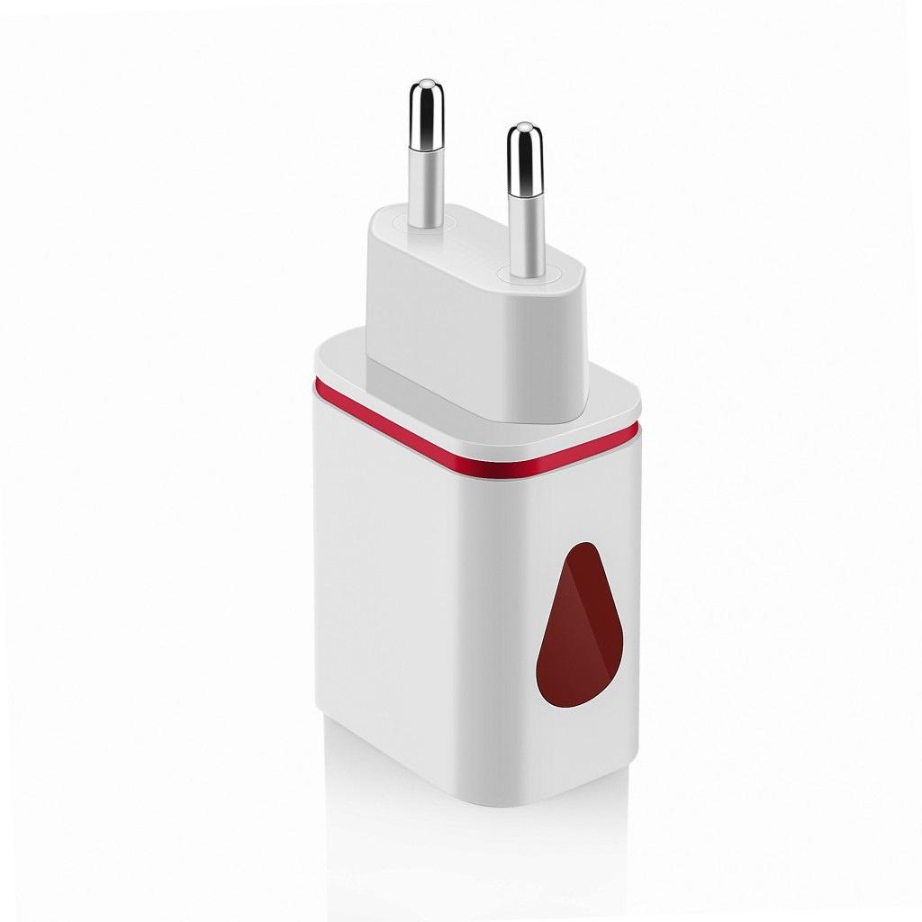 Cốc Sạc 2 Cổng Usb có đèn Led 5V - 2.1A siêu ngon cho mọi điện thoại smartphone SAMSUNG OPPO XIAOMI IPHONE SONY LG HTC
