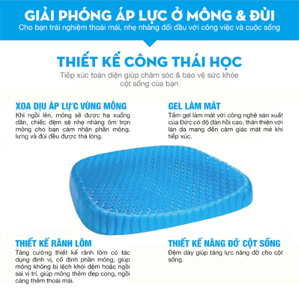 Đệm Ngồi 3D Ngồi Thoáng Khí PL