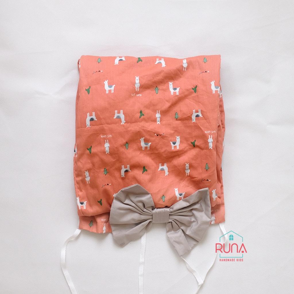 Vỏ nôi ngủ chung giường Runa Kids chất liệu 2 mặt cotton Hàn 100% + Satin cao cấp thoáng mát an toàn cho bé