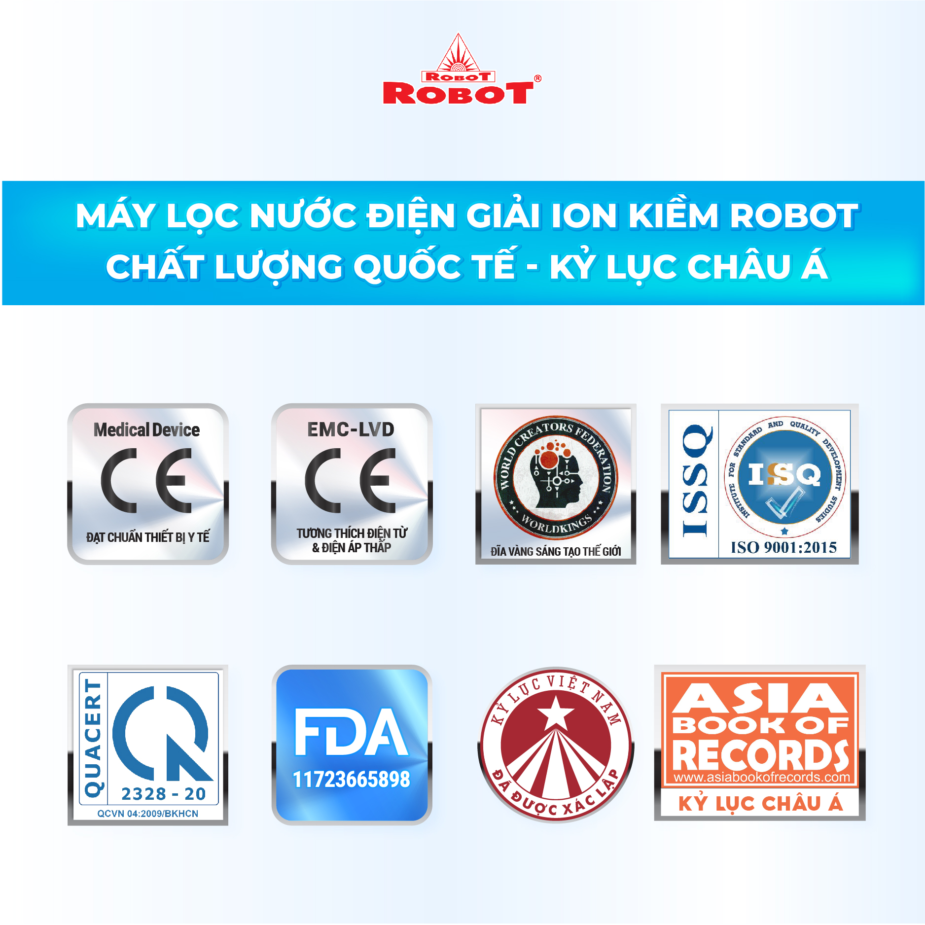 Máy Lọc Nước Điện Giải Ion Kiềm ROBOT IonKing 1314 Chế Độ Nóng Nguội Lạnh 13 Tấm Điện Cực Titanium Phủ Platinum - Hàng Chính Hãng