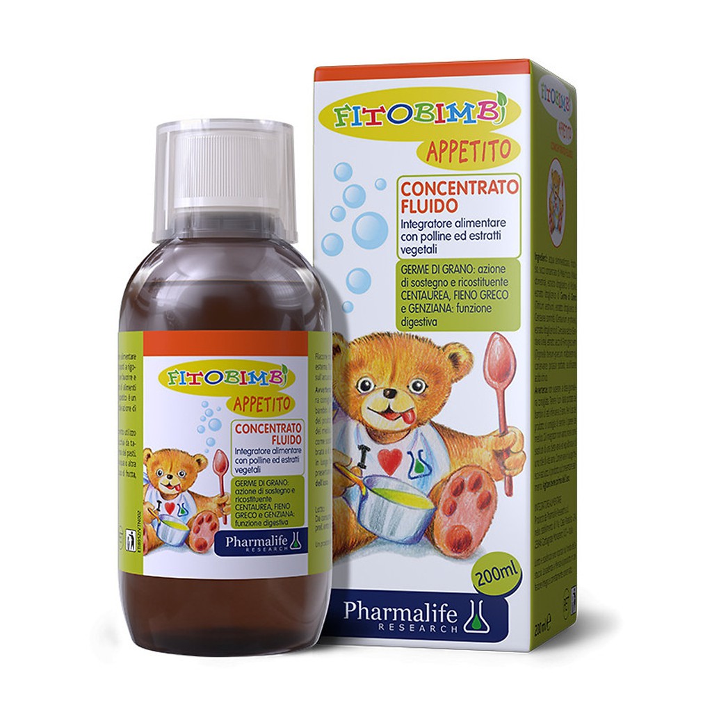 Pharmalife Fitobimbi APPETITO Siro ăn ngon 3 tác động, Chai 200ml