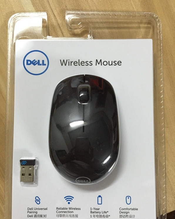 Chuột quang không dây Dell wm123 2.4GHz cổng USB cho máy tính