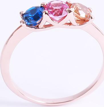 Nhẫn bạc nữ đính 3 viên đá CZ màu Gix Jewel N20
