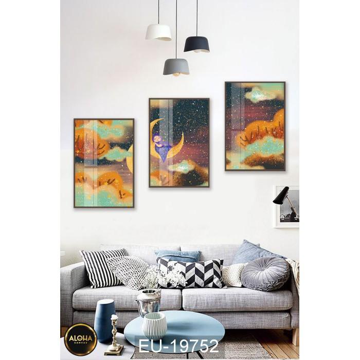 MUA 1 TẶNG 1 3 Tranh Canvas Treo Tường Phòng Ngủ Phòng Khách Cầu Thang Phòng Bếp