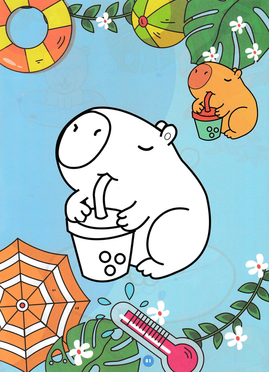 Combo Sách Bé Tô Màu: Capybara + Labubu + Công Chúa Barbie (Bộ 4 Cuốn) (ABB)