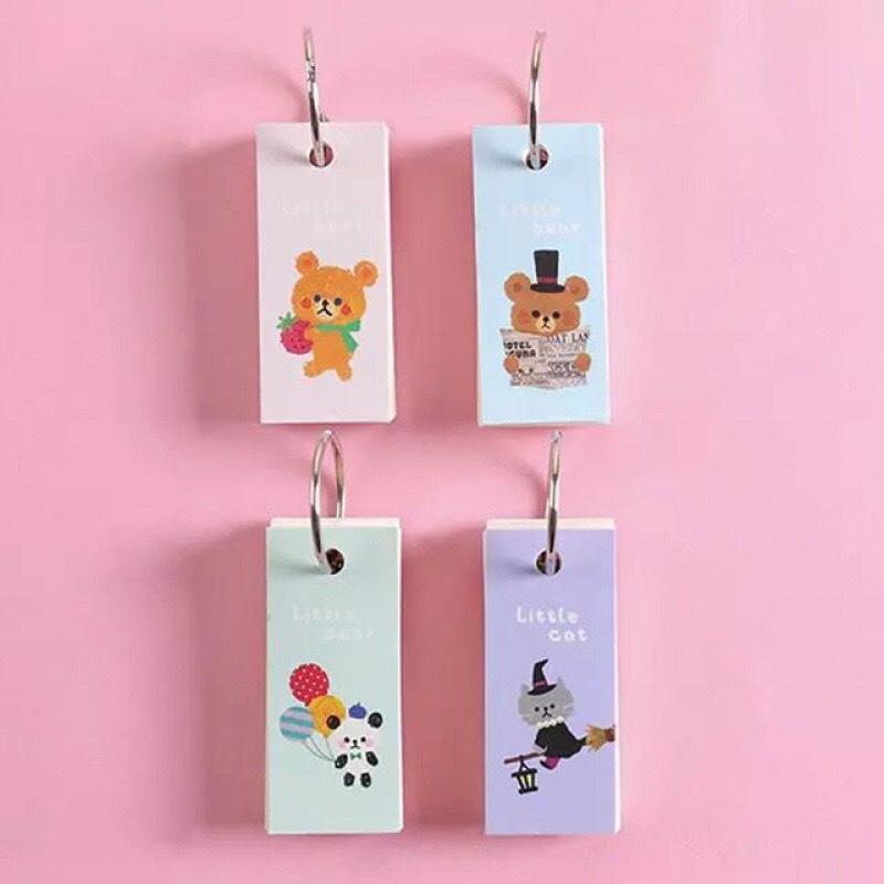 FlashCard học từ vựng ngoại ngữ tiếng anh hình họa cute dễ thương