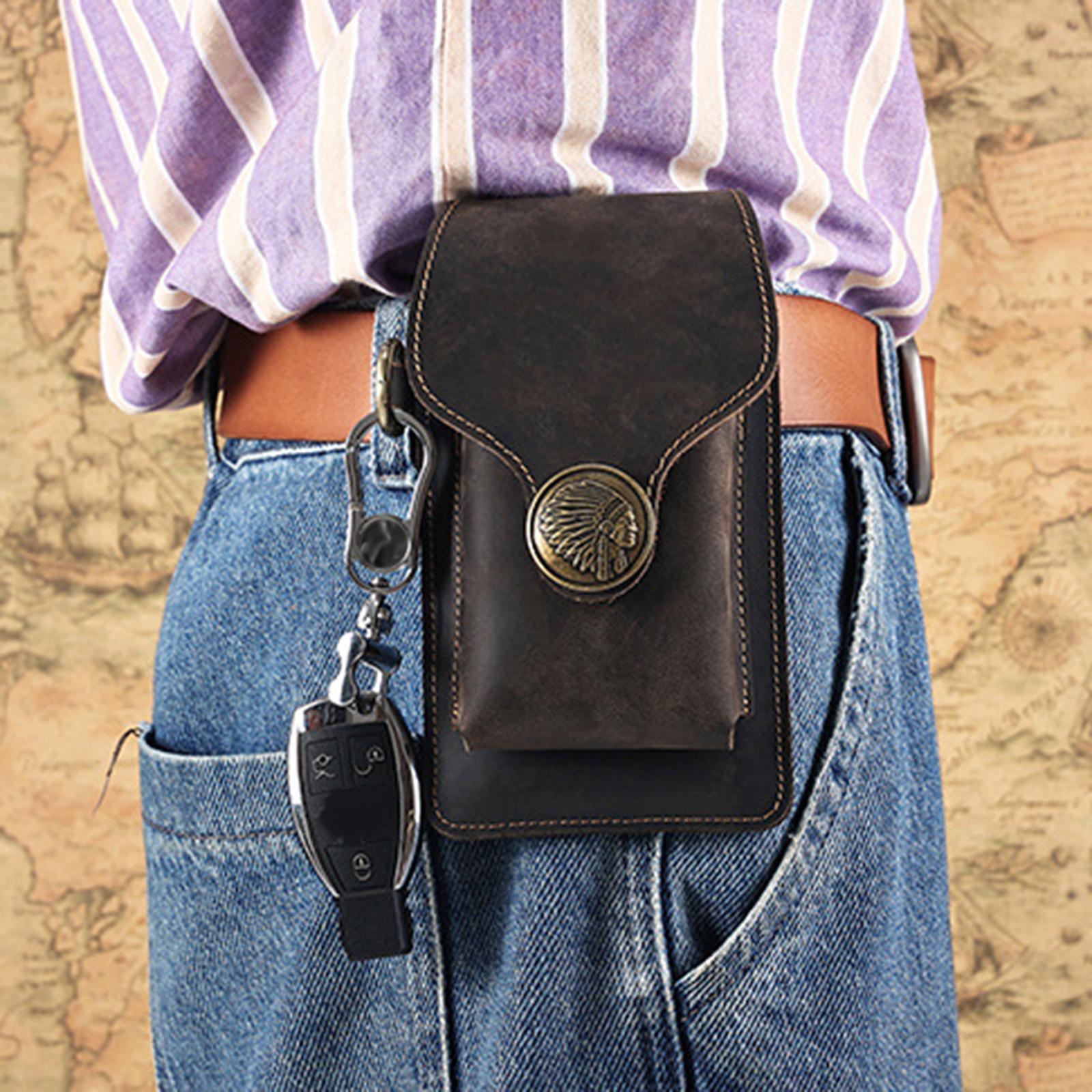 Waist Bag Pouch Carrying Case for Men Belt Loop Phone  for Outdoor Dark
