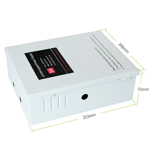 Bộ đổi nguồn UPS- E220 -12V-5A chuyên dùng cho máy chấm công, hệ thống kiểm soát ra vào - Hàng nhập khẩu