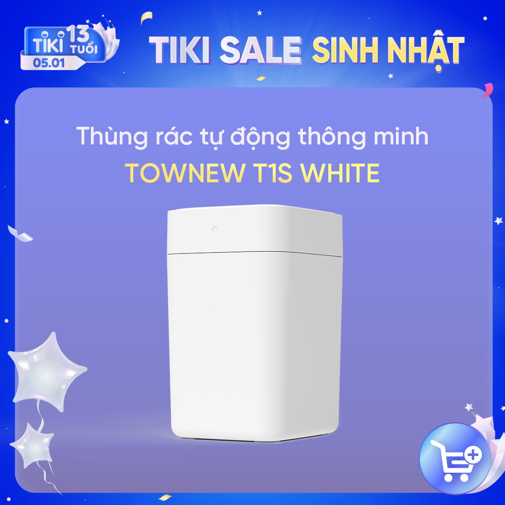 Thùng rác thông minh TOWNEW T1S - Tự động đóng gói và thay túi rác - Bản Quốc Tế - Hàng Chính Hãng