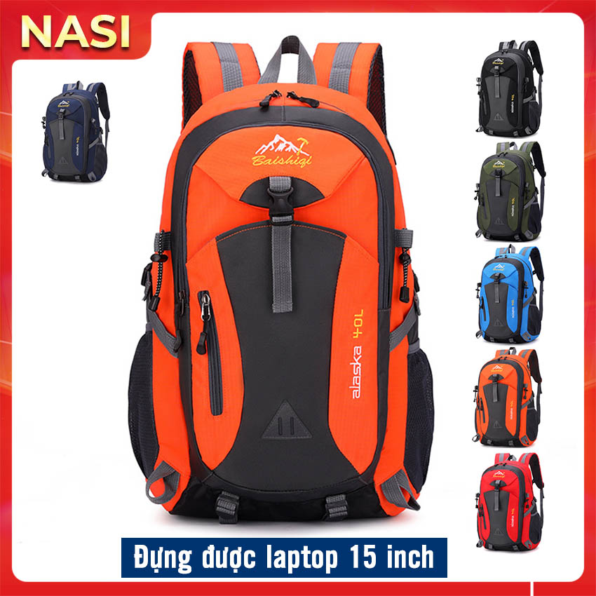 Balo nam nữ B1083 NASI hàng Quảng Châu ba lô laptop 15 inch nhiều ngăn du lịch đi chơi phượt học sinh đi học đi làm công sở
