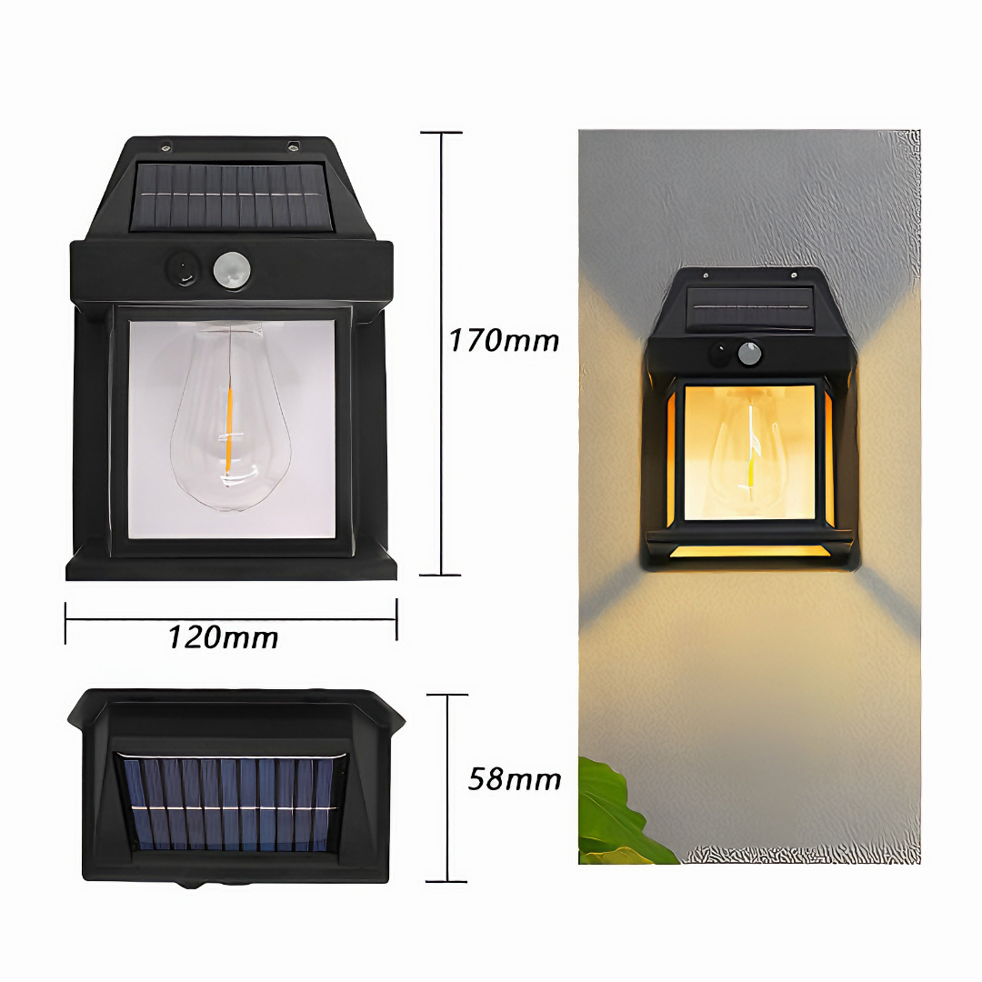 Đèn led năng lượng mặt trời KG888 cảm ứng chuyển động ánh sáng thông minh siêu sáng cảm ứng nhiệt sáng tối ngày đêm hồng ngoại khi có người 1800mah - Hàng chính hãng