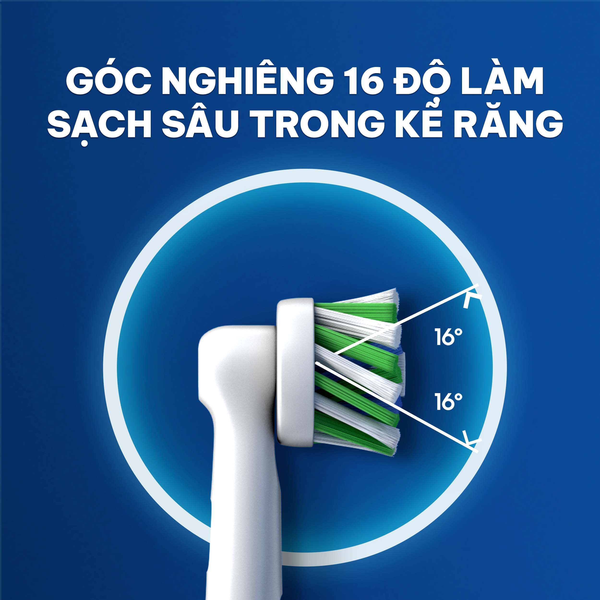 Đầu bàn chải Oral-B CrossAction- Hàng chính hãng 100