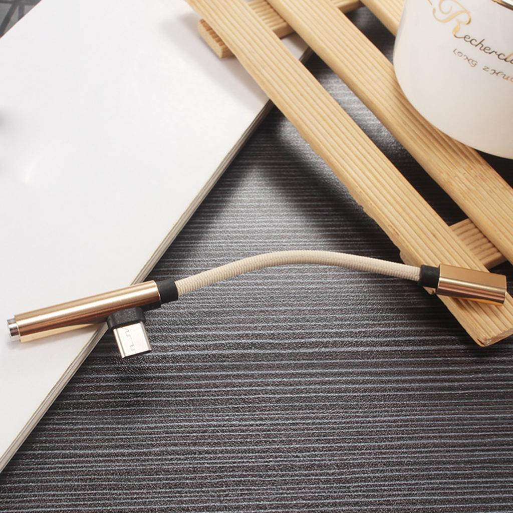 Adapter Splitter USB TypeC to AUX Audio 3.5mm+Charge Cable for Android Black