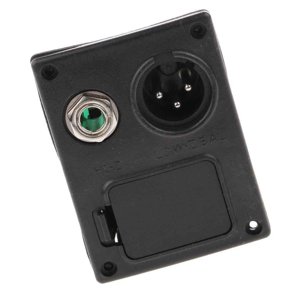 9V Guitar Bass EQ Pickup Battery Box Case w/ Circuit Black