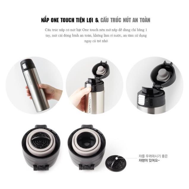 Bình giữ nhiệt cao cấp 2 cỡ nắp bật