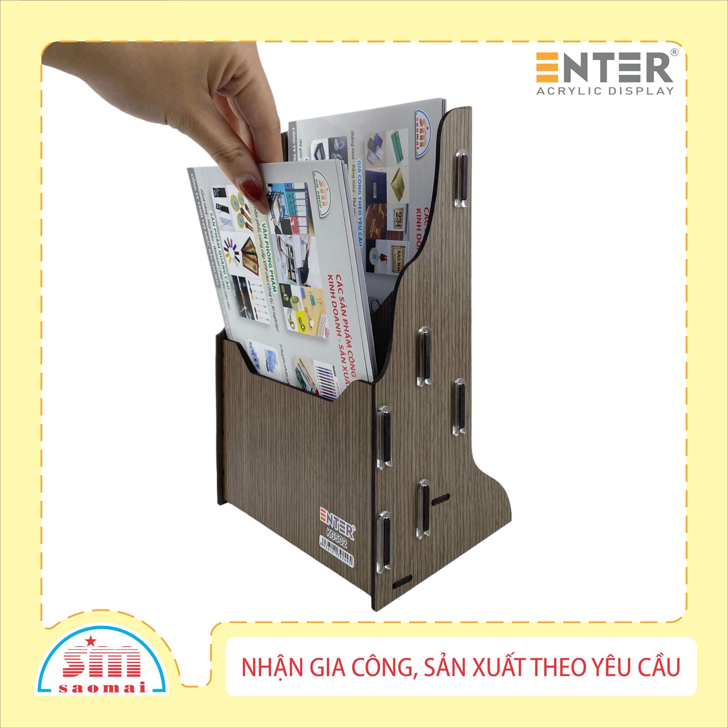 Kệ gỗ 2 ngăn Enter KG502 A5 lắp ráp