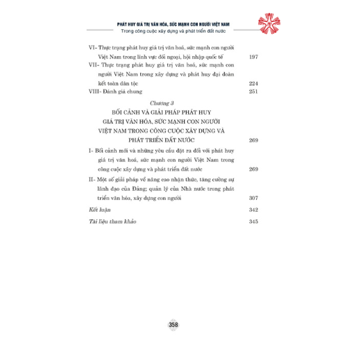 Phát huy giá trị văn hóa, sức mạnh con người Việt Nam trong công cuộc xây dựng và phát triển đất nước (Sách chuyên khảo) (bản in 2023)