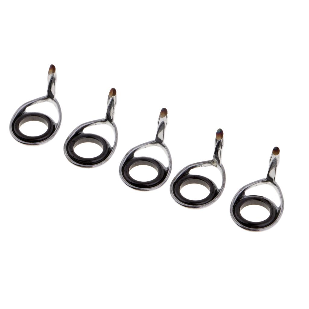 5pcs Fishing Rod Eyes SIC Ring Spinning Rod Guides Line Rings