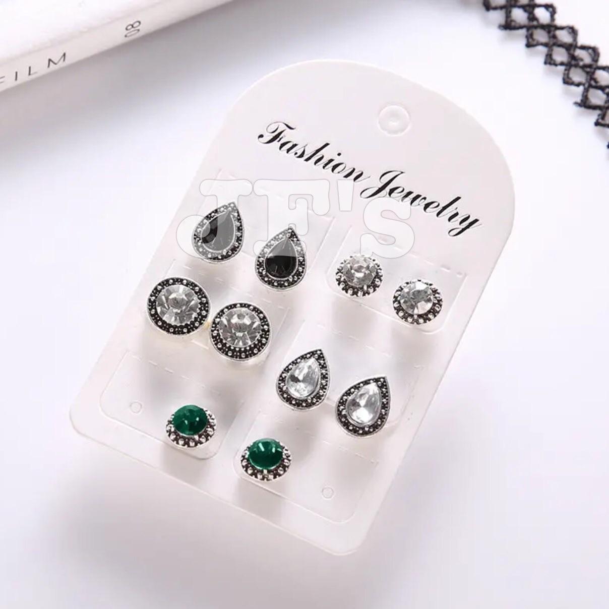 Bộ sản phẩm hoa tai 5 in 1, bông tai thời trang cá tính