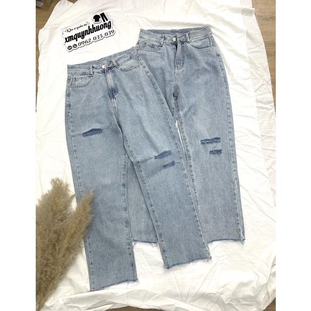 Quần baggy jean rách 17.3 3 line, kèm video tự quay