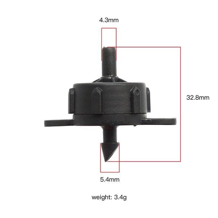10 đầu tưới nhỏ giọt bù áp 8lít màu đen tưới gốc