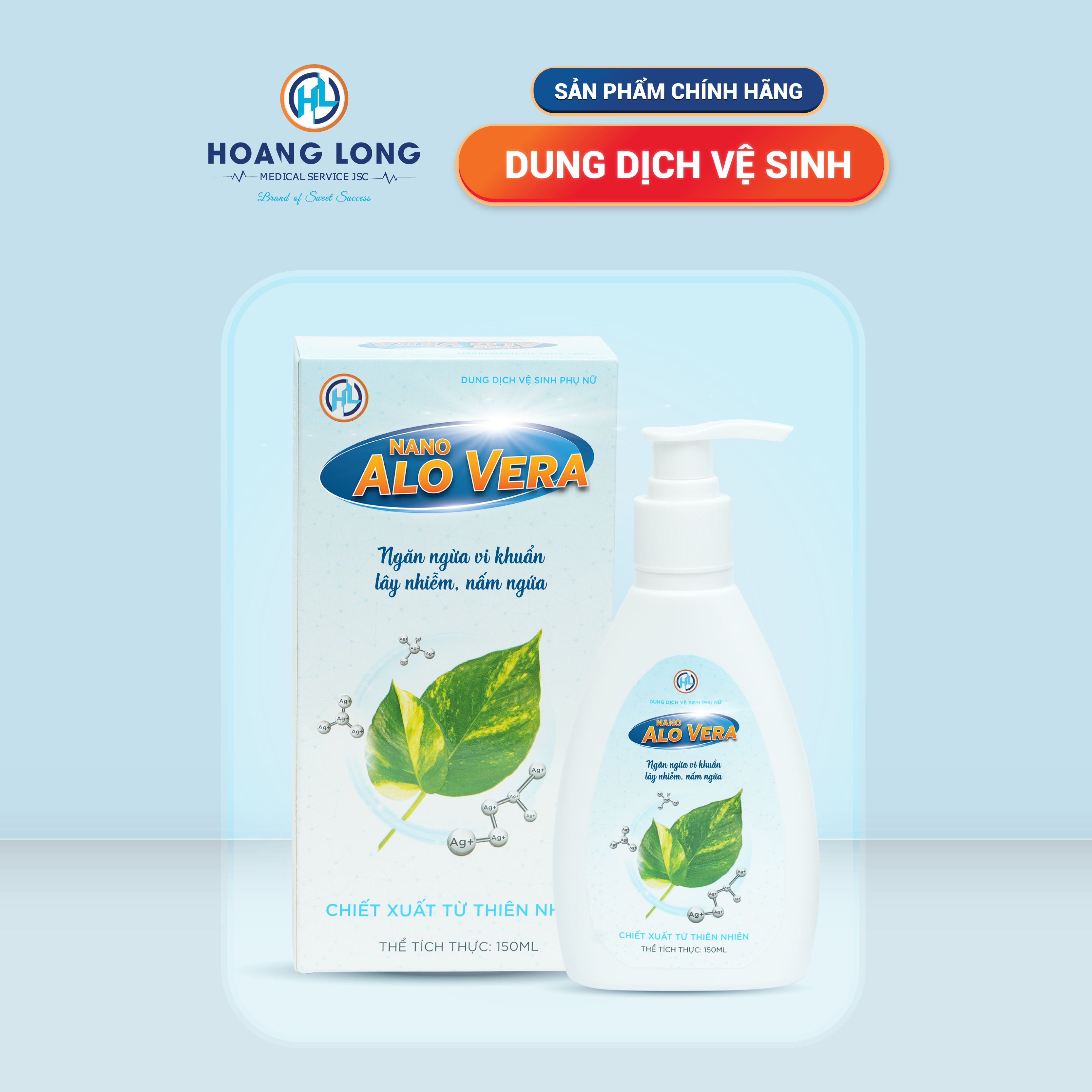 (Mua 3 Tặng 1 Quà Hot) 03 Dung Dịch Vệ Sinh Nano AloVera Chai Lớn (150ml) - Hỗ Trợ Điều Trị Viêm Nhiễm Phụ Khoa Nam Nữ Women