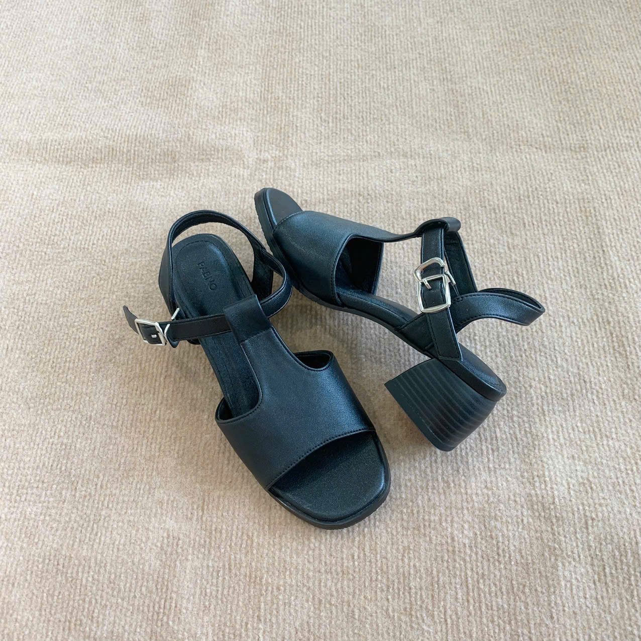 SANDAL NỮ CAO 5CM PABNO PN20024 – MŨI VUÔNG – QUAI BẢN LỚN – ÊM CHÂN