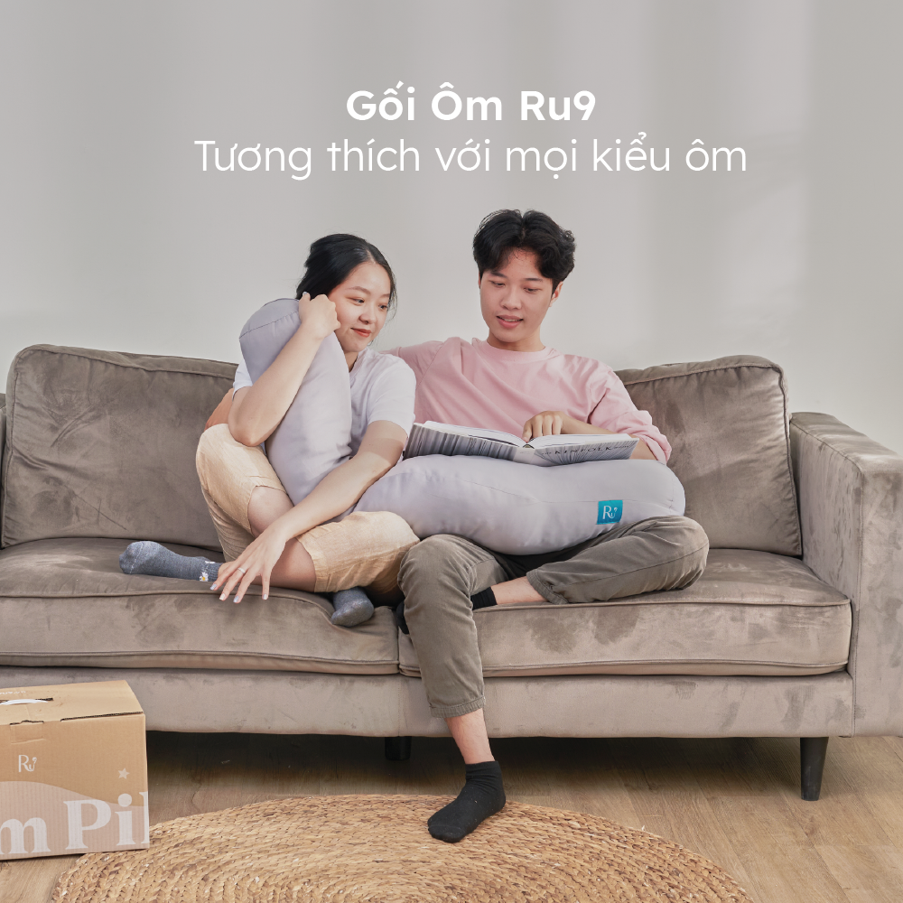 Gối Ôm Foam Ru9 Chiều Dài Khoa Học, Thiết Kế Giúp Ấm Bụng Dễ Ngủ