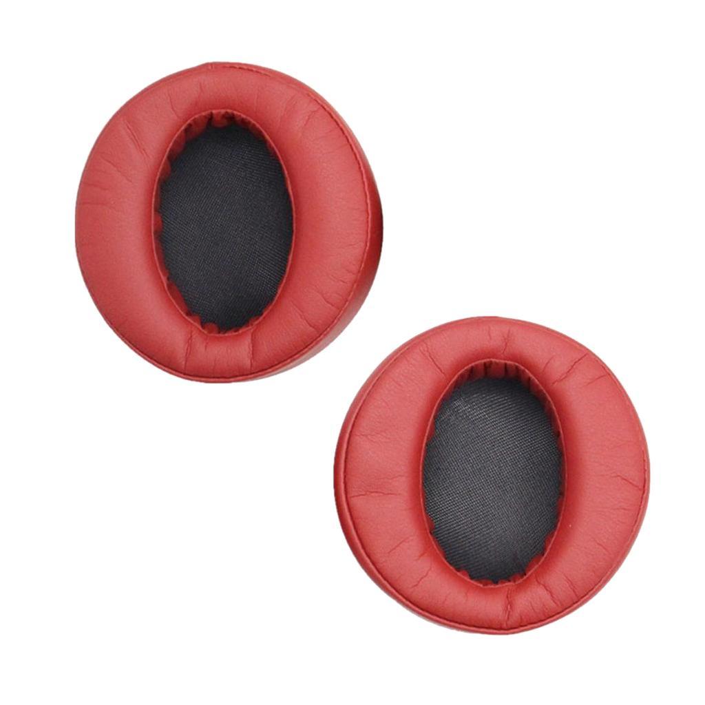 2X Replacement Ear Pad Cushion Cover Cups for MDR-XB950BT XB950N1 Red