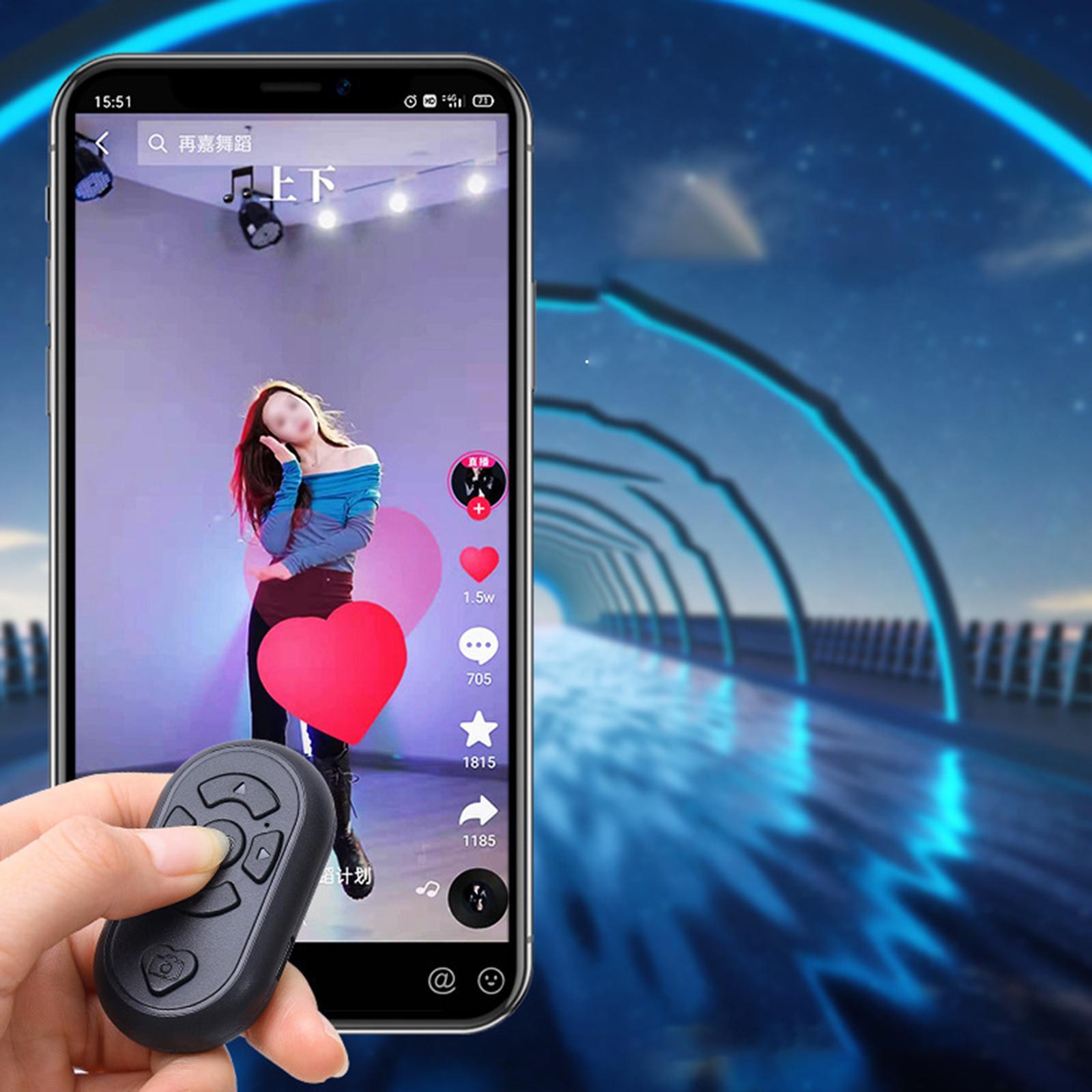 2x USB Page Turner Remote Control Portable Bluetooth Camera Shutter Selfie Shutter Controller for Video Likes Video Recording Tripods Gifts