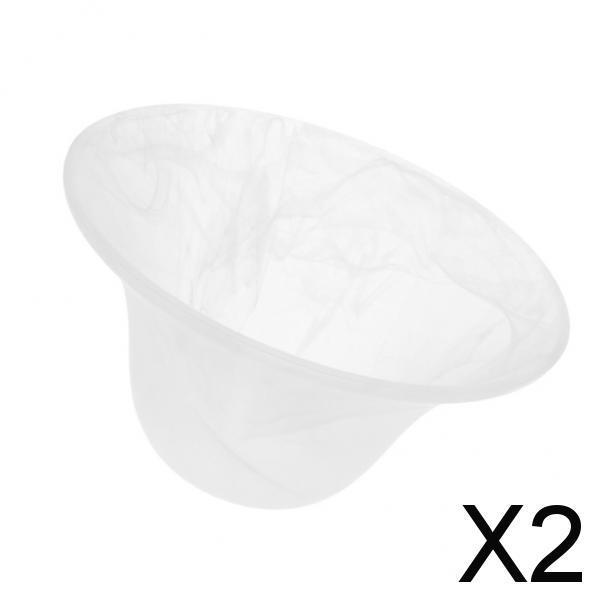 2xReplacement Ceiling Fan Vanity Chandelier Frosted And Clear Glass Shade 4