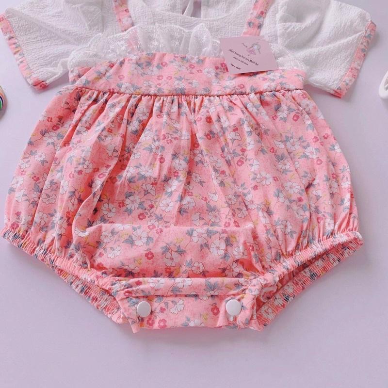 Bodysuit bé gái ̣̆ ̀ + ̀ ̉- LINA KIDS- cho sơ sinh, thôi nôi, đầy tháng.