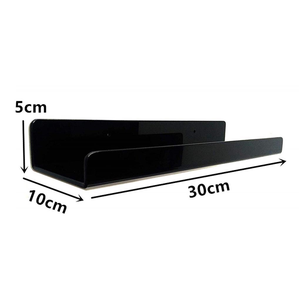 Acrylic Floating Wall Ledge Shelves Book Cosmetics Rack Kid Storage Display