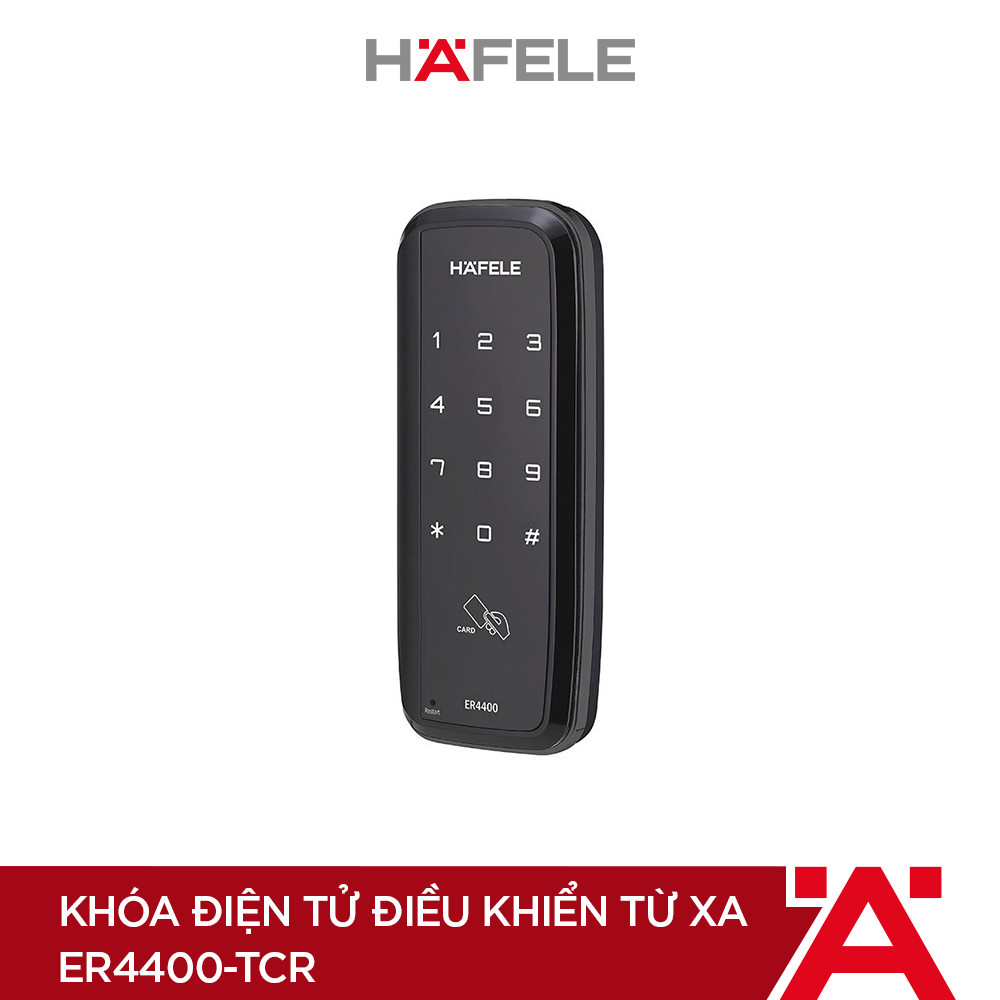 Khóa điện tử Hafele có điều khiển từ xa ER4400-TCR/ 912.05.701 - 912.05.701 Xuất xứ Hàn Quốc (Hàng chính hãng)