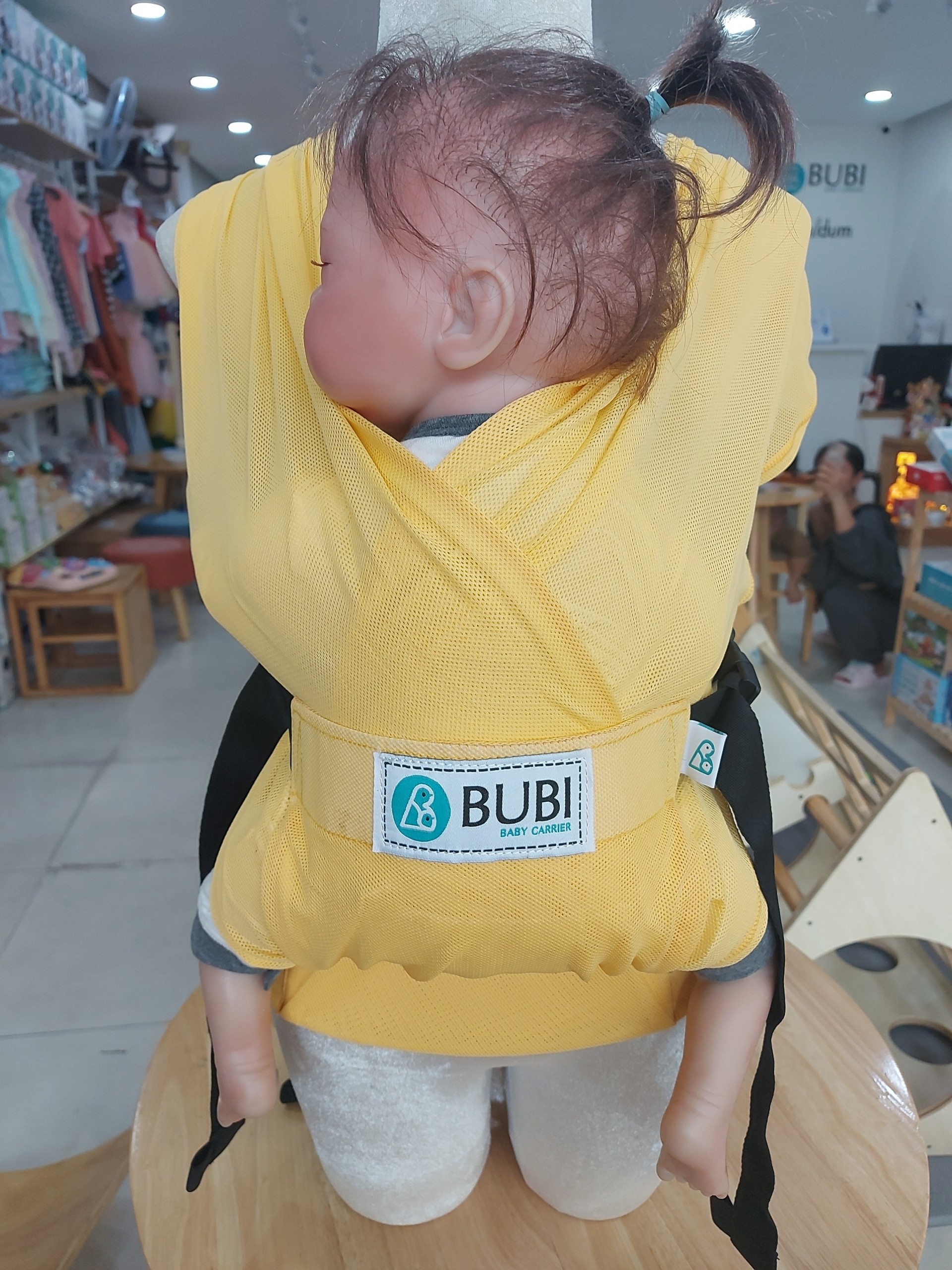 Địu vải BUBI Gen 3 - LƯỚI THOÁNG KHÍ -VÀNG CHANH