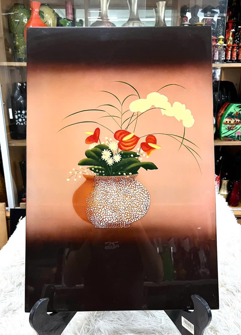 Tranh sơn mài - HOA SEN, HOA HỒNG,....cao cấp size 40x60 cm thích hợp để trang trí, làm quà tặng