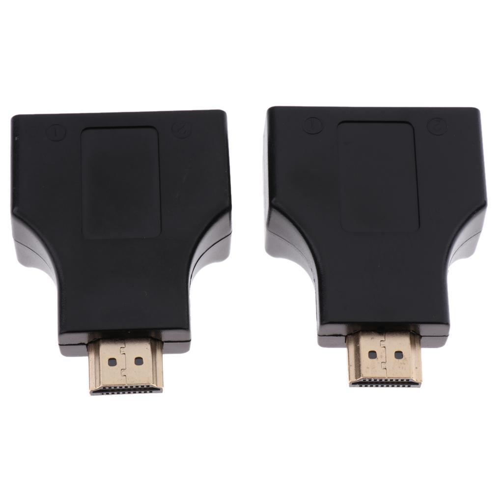 1   To 2 RJ45 Networking Ethernet Cable Extension Connector Adapter