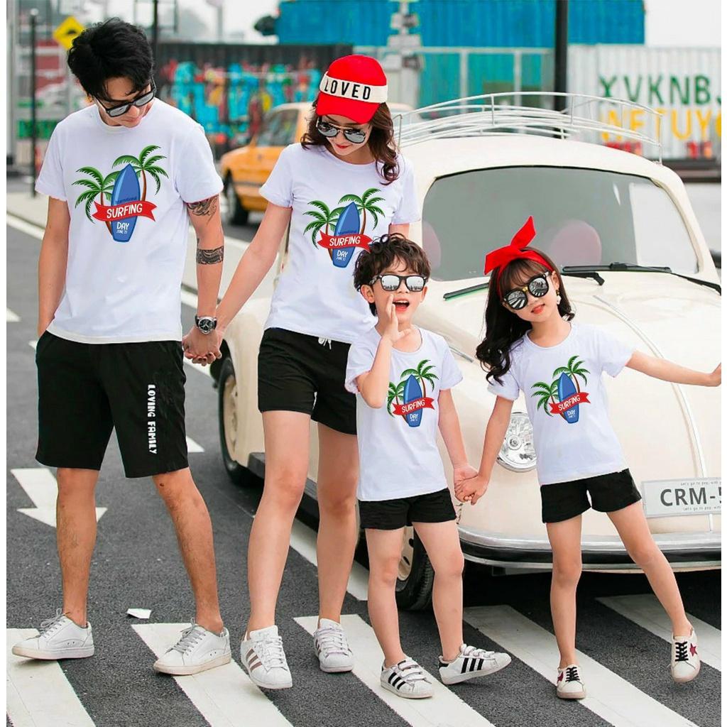 Áo gia đình , Đồ đi biển . Chất liệu vải Cotton loại 1 thoáng mát đủ size từ 8 đến 100kg .